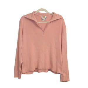 Vintage 90s Talbot's Pink Quarter-zip Pullover Sweater